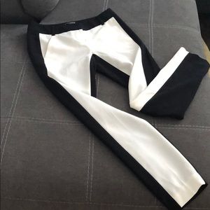 Black and white express pants